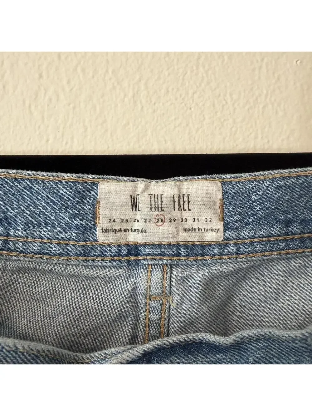 We the Free Mid Rise Button Up Distressed Denim Jeans